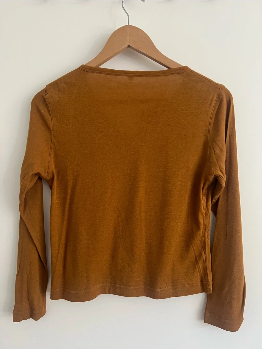 Muji Long-Sleeve Button-Front Cardigan with Organic Cotton - Picture 2 of 3